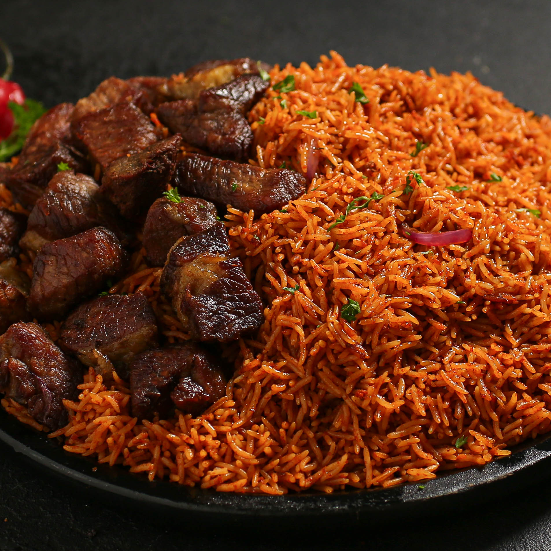 Cooler of Jollof Rice